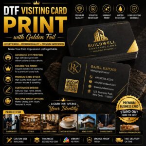 MONICA DIGITAL - DTF Visiting Card Print with Golden Foil
