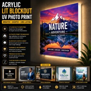 MONICA DIGITAL GRAPHIC - Acrylic LIT Blockout UV Photo Print