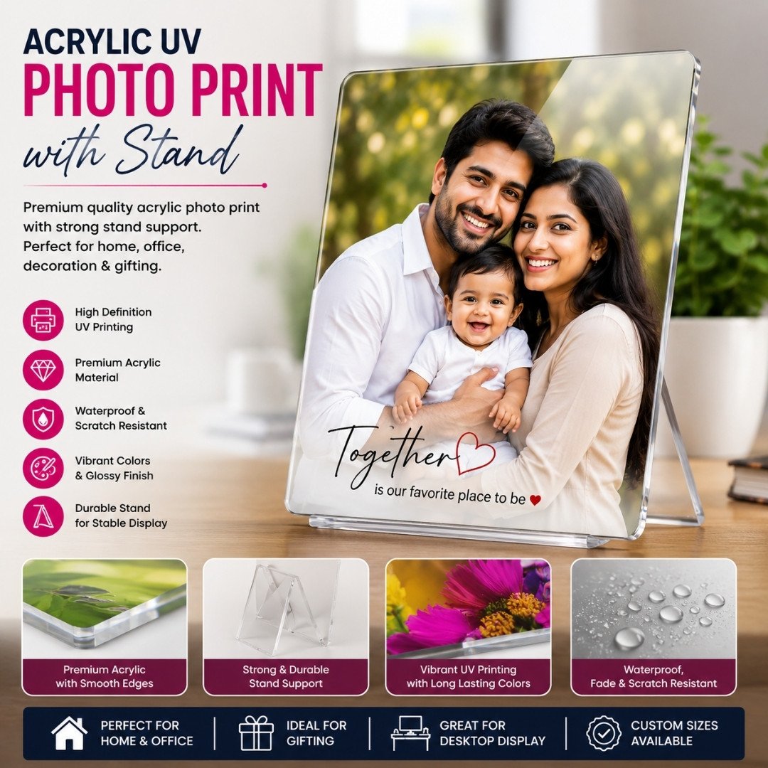 MONICA DIGITAL GRAPHIC - Acrylic UV Photo Print with Stand